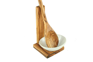 Olive Wood Cooking Spoon & Stand