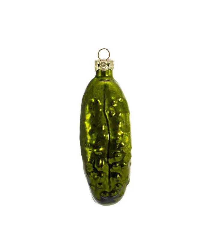 4"HAND BLOWN GLASS PICKLE ORNAMENT