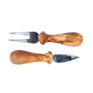 2-piece Cheese Set with Olive Wood Handles