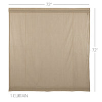 Sawyer Mill Charcoal Ticking Stripe Shower Curtain 72x72