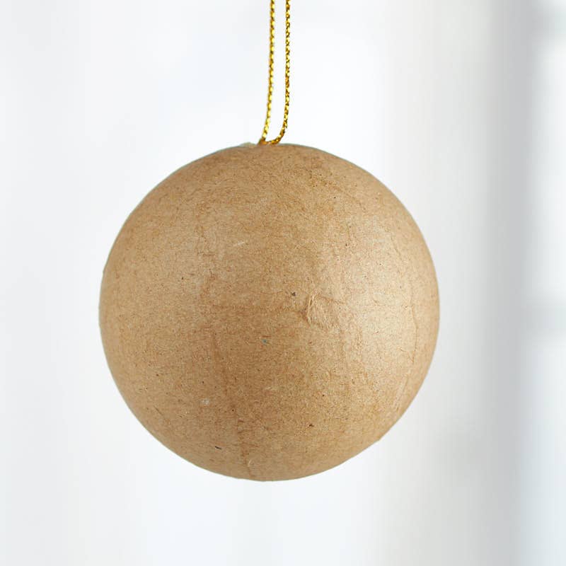 2" Paper Mache Ball Ornament