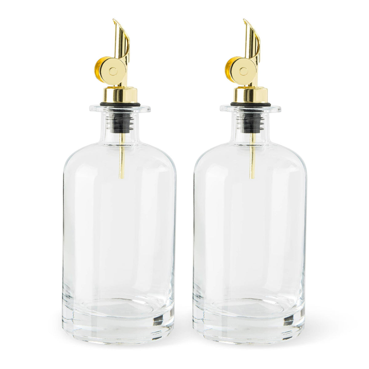 2pk 17oz Round Apothecary Oil Bottle w/ Auto Spout - Gold