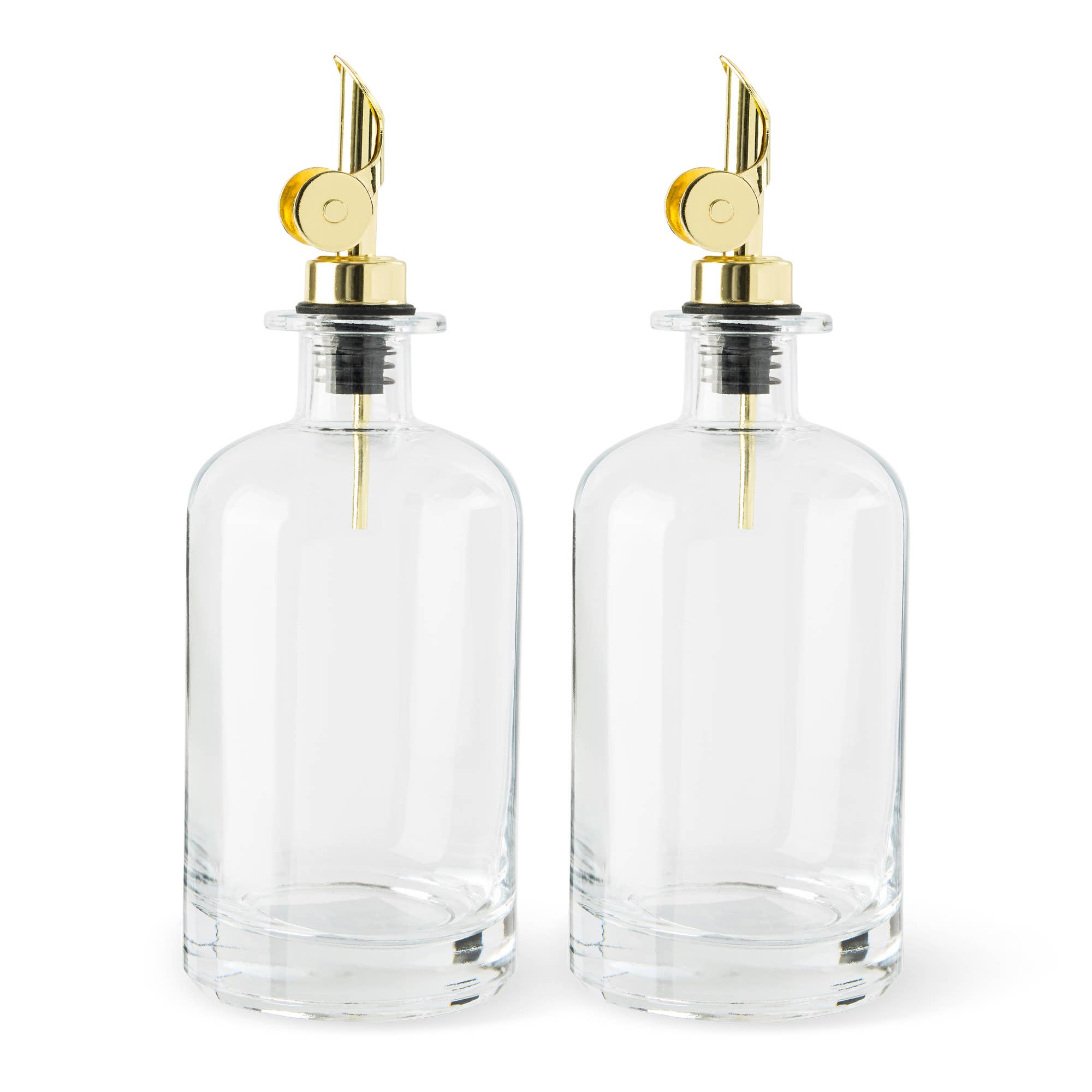 17oz Round Apothecary Oil Bottle w/ Auto Spout - Gold