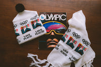 Original 1980 Lake Placid Winter Olympics Beanie and Scarf Set