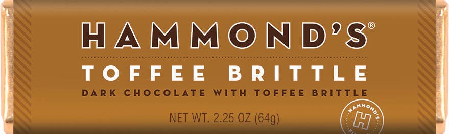 Toffee Brittle Dark Chocolate Candy bar 2.25oz