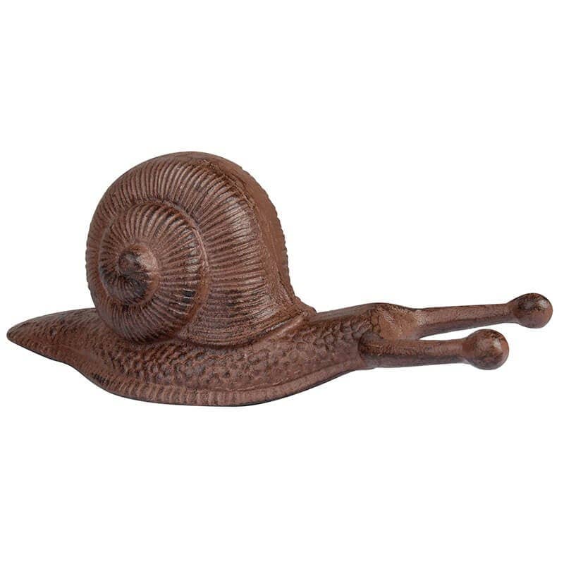 Snail Boot Pull, Cast Iron, Antique Brown