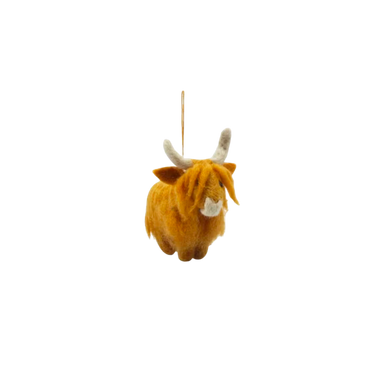 Felt Tree Decoration - Highland Cow