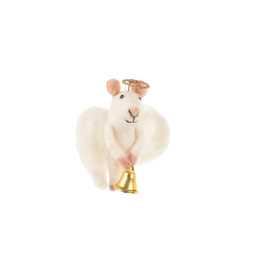Felt Tree Decoration - Angel Mouse