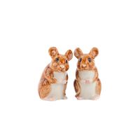 Wood Mouse salt and pepper shakers